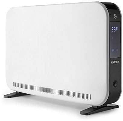 Klarstein Baltrum - Elektroheizung Konvektorheizung, 3 Heizstufen: 800/1200 / 2000 Watt, bis 40 m², Thermostat: 7-35 °C, Timer, Überhitzungsschutz, lautlos, Standgerät, weiß