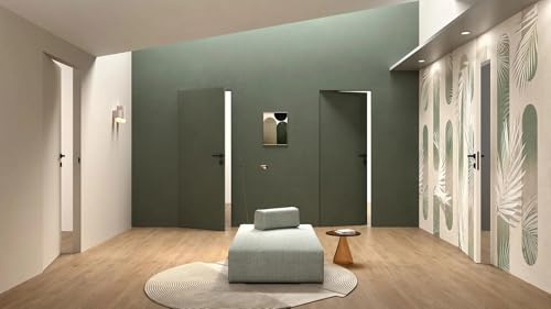 PORTA A FILO MURO BATTENTE REVERSIBILE BIANCA VERNICIABILE + TELAIO - 600/700/800/900x2100 MM XREVERX ERMETIKA (600x2100)
