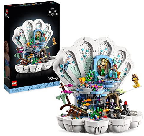 LEGO Disney Princess Arielles königliche Muschel Set aus dem 2023 Film die Meerjungfrau mit Ursula, Sebastian & Fabius Figuren, Geschenk für Erwachsene Frauen, Männer, Teenager Mädchen, Jungen 43225
