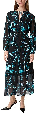 Comma Chiffonkleid mit Stoffgürtel