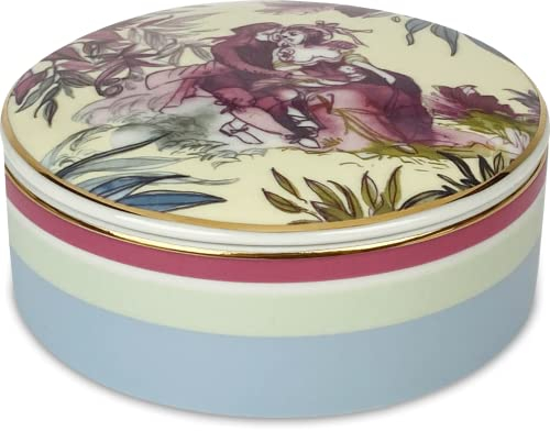 BACI MILANO CAJA REDONDA DE PORCELANA - FLORENCIA d.13cm