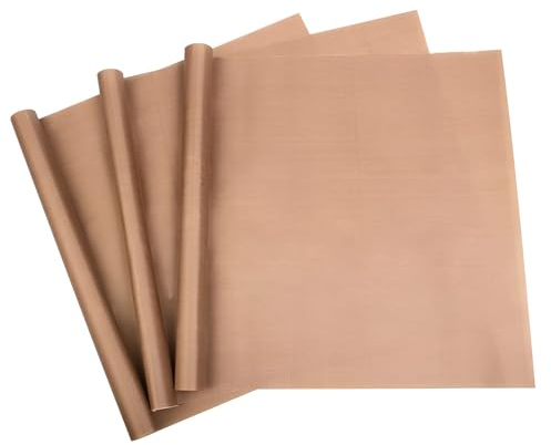 AUSYIWI 3 Stück wiederverwendbares Backpapier 60 * 40 cm Dauerbackmatte,Dauerbackfolie für Backofen & Grill,hitzebeständig,Geeignet für die Verwendung als Dauerbackpapier