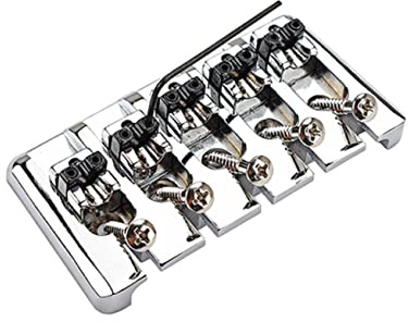 BESTonZON Fester Metall Gitarrensaitenhalter 5 Saiten Bass Sattel Ersatzteil Mit Polierter Oberfläche Für E-bass Und Gitarre