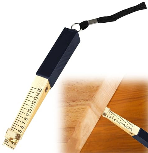 Fire Door Gap Gauge Checker Tool,Metal Fire Door Gap Gauge,Door Gap Measuring Tool,Golden Door Undercut Measure for Measure Fire Door Clearance,House Inspection,Thickness Measurement