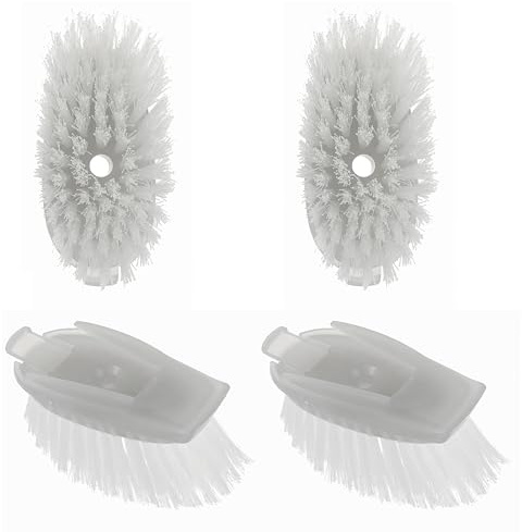 CDDCWZ Dish Brush Refills, 4 Pack Dish Washing Replacement Head for OXO Kitchen Brush, Brush Cleaning Soap Dispensing Head Replacement for Scrubber (Grey)