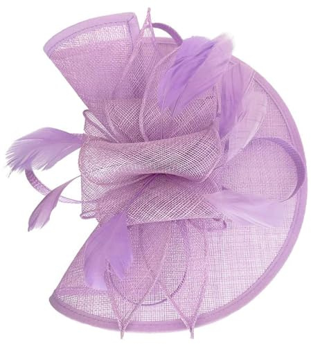 Finecy In Fascinator Wedding Hat for Women Headwear Ladies Race Royal Ascot Cocktail Tea Party Derby Hat with Headband and Clip