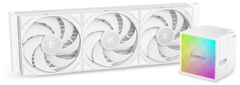 Sudokoo NEXAURA 360 Blanco Refrigeración Líquida para CPU, AIO 360mm,3 Ventiladores PWM,ARGB PWM Bompa Silenciosa, 2500-3600RPM, TDP 300W,Compatible con Intel LGA 1851/1700/1200/115X y AMD AM5/AM4