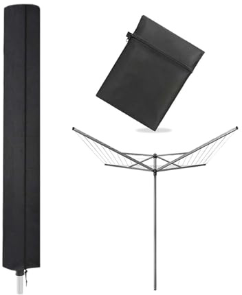 165cm*16cm Wäschespinne Abdeckung Wasserdicht,210D Oxford Wasserdicht Winddicht Uberzug Wäschespinne,Wäschespinnen-Abdeckungen,Wäschespinne Schutzhülle,Zum Schutz von Wäscheständern im Außenbereich