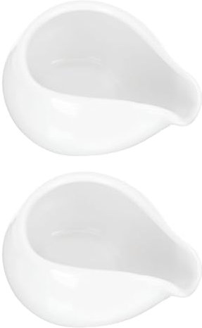 Set of 2 Ceramic Gravy Boats - 100ml/4oz Porcelain Sauce Jugs - Perfect Creamer Pitcher for Family Dinners & Sauces - Elegant Tableware for Gravy & Cream
