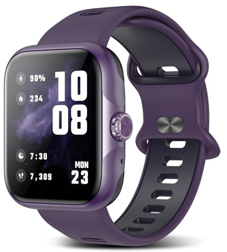 Orologio intelligente per uomo e donna, con GPS integrato, (rispondere/effettuare chiamate), display AMOLED, orologio fitness tracker con impermeabile, contapassi, frequenza cardiaca, contapassi, per