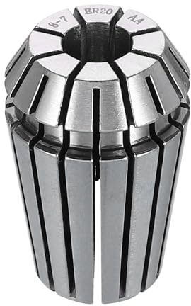 sourcing map Federzange ER20, 8 mm, 65 Mn, Federstahl, Präzisions-Fräs-Spannzangen für CNC-Gravur, Fräsen, Drehmaschine