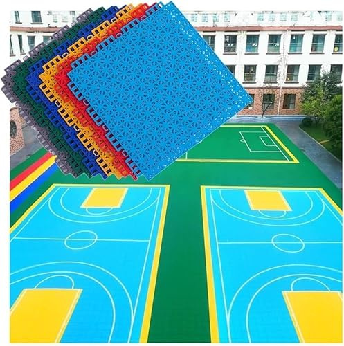 ININOSNP Tapis antidérapant de Haute qualité Dalles modulaires emboîtables for salles de Sport, gymnases, garages et revêtements de Sol(Gray)