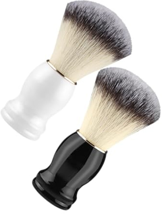 LOORGVEL 2 Stück-pack Herren Rasierbürste mit Weichem Pinselkopf und Pp Griff Schaumbürste für Rasur Friseurzubehör für Friseursalon und Haarpflege