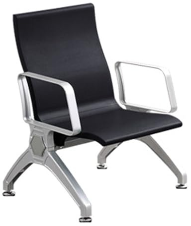 LYUCAYHQ Wartezimmerbank, 68 × 68 × 84 cm, Ergonomischer Wartezimmerstuhl, Wartebank für Flughafen, Klinik, Krankenhaus, Bank, Salon, Friseur(Black)