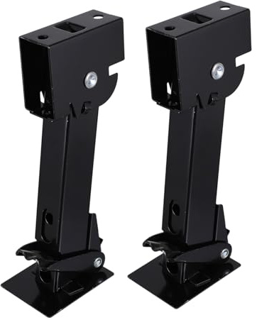 GARVALON 2 pezzi Martinetto Stabilizzatore per Rimorchio in Acciaio Resistente Supporto Stazionamento Camper per Manutenzione Veicoli Strumento Pratico e Durevole
