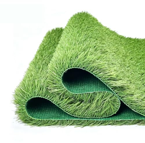 RIFWOVE Gazon Factice Anti-Bruit, Tapis d'herbe Artificielle Réaliste de 20mme, Gazon Synthétique Dense pour La Réduction du Bruit pour Toit-terrasse, Auvent, Salon de Jardin(4.9x13ft)