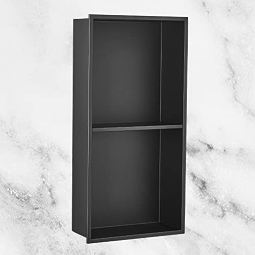 Estante de almacenamiento de nicho de ducha de acero inoxidable, estante empotrado para baño y sala de estar, armario decorativo para champú y organizador
