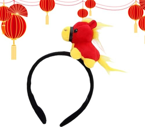 Haarreif für das Jahr des Pferdes 2026, Kopfschmuck aus Plüsch, Cartoon, niedlich, Zubehör für den Kopf des Pferdes, Halloween, Weihnachten, Partys, Festivals, Cosplay, Alltag, Winter, Outdoor