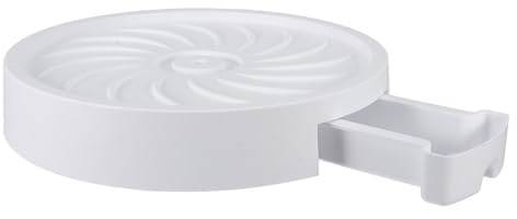 MOTHNUR Supporto Portavasi Rotondo con Rotelle da 26 Cm, Vassoio di Drenaggio per Piante da Interno ed Esterno, Carrello per Fioriere Pesanti su Balcone e Veranda