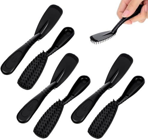 COMPUKAS Herramienta Fácil de Sostener para Teñir el Cabello 6 Pinceles de Plástico Negro Peine Incluido para Teñido DIY en Casa sin Desorden