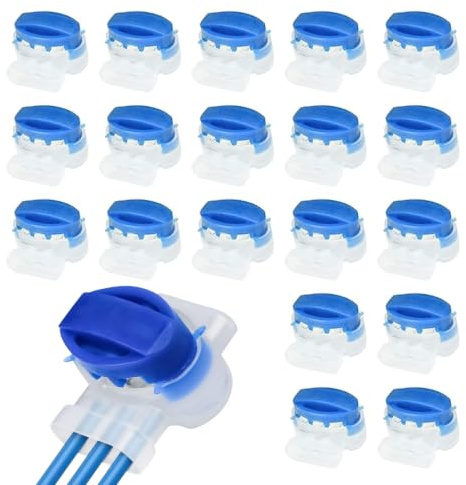 20x Wasserdichte Kabelverbinder Mähroboter mit Gel-Füllung, Begrenzungskabel Verbinder für Rasenmäher Automower, Verbindungsklemmen Kabelklemmen Anschlussklemmen Outdoor Garten Reparatur Set