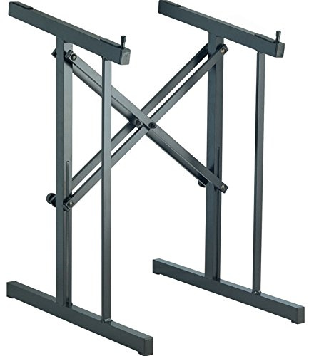 K&M 42040 Mixständer Schwarz, Aluminium – für Mischpulte und mehr – leicht und verstellbar – perfekt für mobilen Einsatz