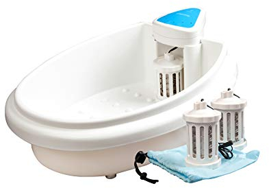 Hydrosana Bain de massage pour les pieds avec 3 bobines Blanc