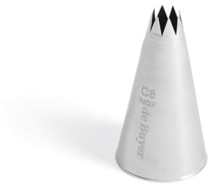 De Buyer 2112.13N Fluted Piping Nozzle C8 with 8 Teeth seamless stainless steel, 18 cm
