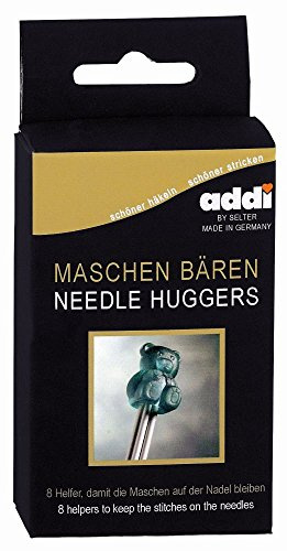 Addi Bärenförmig Maschenhalter 8-Stücke, Rot, Grün, Blau, Gelb, Einer Größe