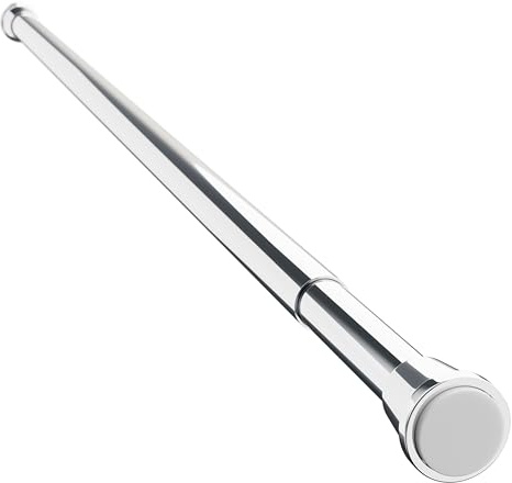 KS Handel 24 duschgardinstång 190–300 cm aluminium silver glänsande teleskopstång självhäftande stång krom ** extra lång ** trädgårdsstång vår dusch rod!