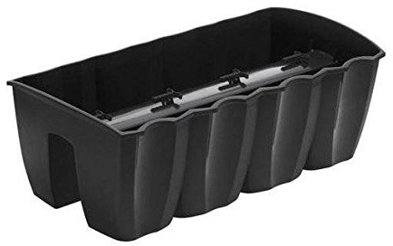 DECOCRAFT NEW PLASTIC BALCONY GRAPHITE CROWN POT FLOWER PLANTER RAILING 58CM (CRO60)