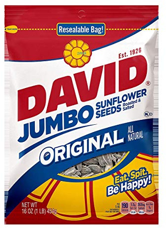 David Sunflower Seed In Shell - Jumbo, 16 Ounce (2 Pack)