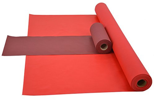 Sensalux Kombi-Set 1 Tischdeckenrolle 1,5m x 25m + Tischläufer 30cm (Farbe nach Wahl) Rolle rot Tischläufer Bordeaux