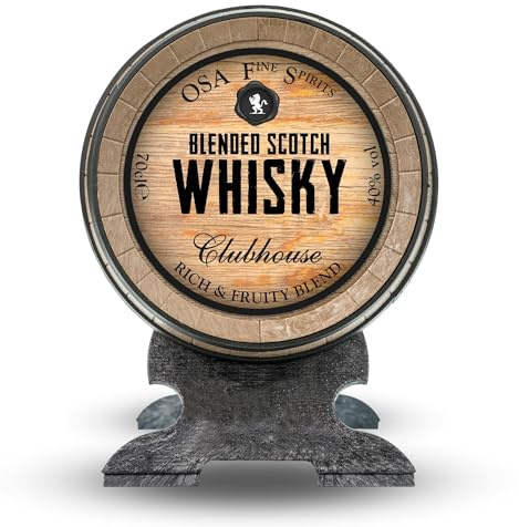 CLUBHOUSE - Whisky Barrel O.S.A. - Blended Whisky Écossais - 40% Alcool - Origine : Ecosse - Notes de Vanille & Citron - A servir sur glace ou en cocktail - 70 cl