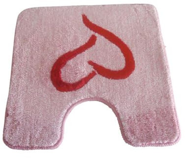 Sanwood WC-Vorleger Gracia rot-pink 60x60cm mit Ausschnitt