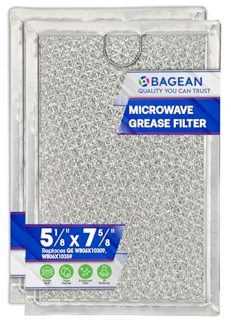 Microwave Filter Replacement 7.64” x 5.12” for GE WB06X10309 WB06X10359 Microwave Grease Filter - Also Fit’s LG Kenmore and More - Filters Kitchen Oven Air Entering Over the Range Vent Fan (2-Pack)