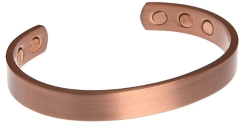 Rent slätt Koppararmband, magnetiskt, 16 cm