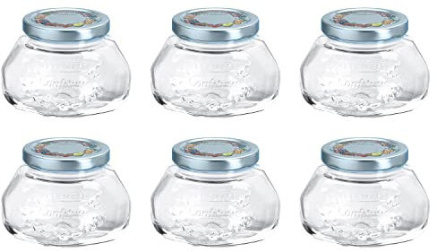Leifheit 36003 Geleeglas mit Twist-off Deckel TO 66 250 ml Höhe 7,5 cm Marmelade Confiture Einkochglas, klar (6er Pack)