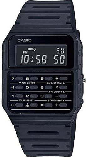 Casio Reloj calculadora CA-53WF Negro (1B) con función calculadora, resistente al agua