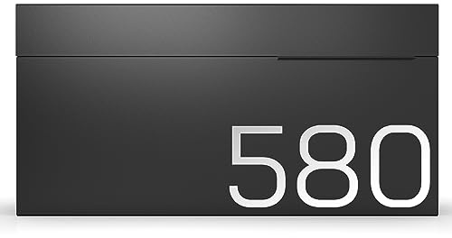 Movo Home Mailbox, Modern Wall Mounted (Wilson (Black))