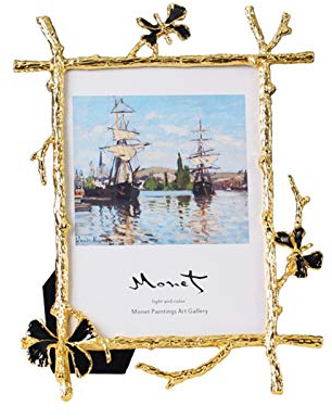 F-HOME Bilderrahmen, Europäische Moderne Dekoration Metall Fotorahmen Kreative Wohnaccessoires Geschenk (Größe : 5×7in(13×18cm))