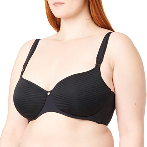 Noppies Damen Spacer Stripe Gepolsterter BH, Black - P090, 85B EU
