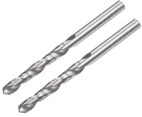 sourcing map 2 Stück VHM Bohrer Spiralbohrer Hochleistungsbohrer Ultrahart 3.1 mm C2/K20