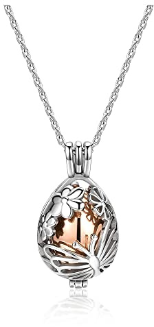 Jovivi Memorial Schmuck Asche Urne Tropfen Anhänger Kette Andenken An Verstorbene Medaillon Pendant Halskette aus Edelstahl