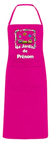 YONACREA - Tablier Pour le Jardin PERSONNALISABLE - Le Jardin de - FUCHSIA