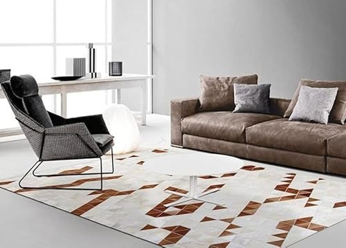 Genérico Nueva Alfombra de Piel de Vaca Patchwork. Cod BA2 (90 x 120 cm)
