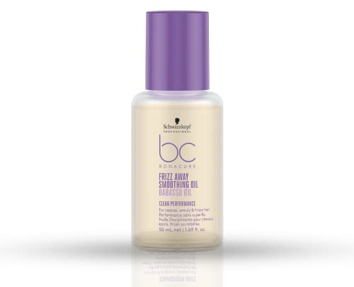Schwarzkopf Professional Bonacure Frizz Away Smoothing Oil Öl für Haare Babassuöl Haaröl Für Grobes Ungezähmtes Haar Veganer Pflegekomplex Anti-Frizz Hitzeschutz Entwirrend Glättend 50 ml