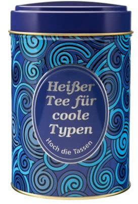 MediMuc Teedose - Heißer Tee für Coole Typen - Maße Höhe x (Ø) 14 x 9 cm