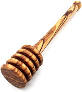 medina mood Honiglöffel, Honigheber, Länge 10/12/15 cm, Honig Dosierlöffel Holzlöffel handgemacht aus Olivenholz (Länge: 15 cm)