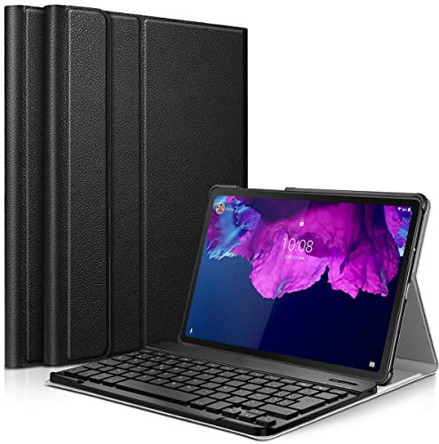 KARYLAX - Funda protectora delgada (Negro) + teclado Bluetooth para Lenovo Tab P11/Tab P11 Plus 11 2021 (TB-J606F/J606L/J607)